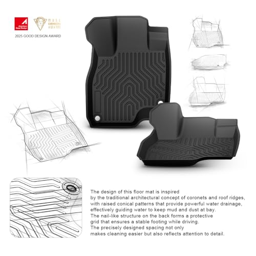 PIT66 Floor Mats Cargo Liner Compatible with 2017-2022 Honda CRV CR-V (Incloud CR-V Hybrid), Heavy Duty TPE 3-Piece Premium, All Weather Cargo Liner alfombras para carro - size: Fit Honda CR-V 2017-2022 | 3PCS