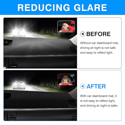 Autorder Dashboard Cover Mat for Infiniti G35 with Clock Outside Accessories Dash Cover Upgrade Flannel Dash Mat Sunshade Glare UV Rays Protector - size: For Infiniti G35