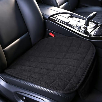 Linen Seat Cover for Car,Bottom Seat Covers for Trucks,Car Seat Pad,Seat Cushion Breathable Ventilated Front Seat Only[Black] - color: W-Black