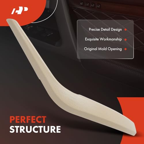A-Premium Pair Door Armrest Brackets Compatible with BMW E84 Series X1 2010-2015, Door Handle Cover 2-PCS, Driver and Passenger Side, Beige, Inner Door Grab Handle - Replace # 51412991777, 51412991778