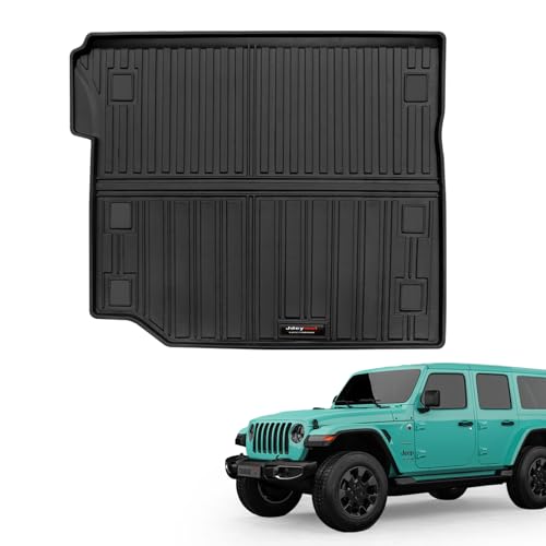Custom All Weather Trunk Cargo Mats Liner for 2018-2026 Jeep Wrangler JL 4 Door Accessories (Not Fit JK & 4XE) (for Jeep Wrangler JL 4 Door Cargo Mats) - color: for 2018-2026 Jeep Wrangler JL 4 Door Cargo Mats