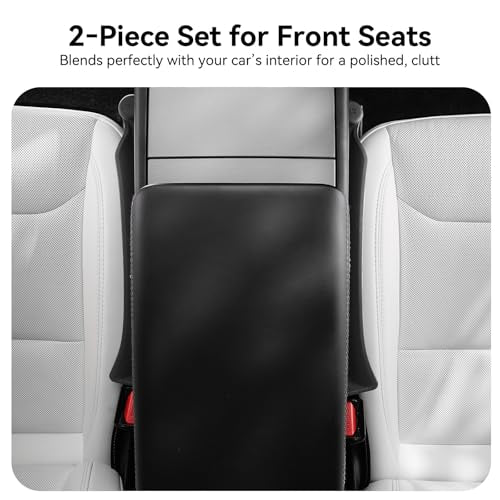 Car Seat Gap Filler [2 Pack], Premium Silicone Side Console Organizer with Built-in Emergency Glass Breaker, Universal Fit Automotive Gap Blocker to Prevent Dropping, Car Interior Decor
