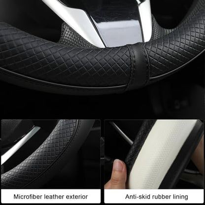 West Llama Customized Auto Car Steering Wheel Cover for Dodge RAM 1500 2500 3500, 15.5-16 inch (Black-Large Size) - color: D-Black, size: Large Size (15 ½''-16'')
