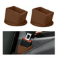 2PCS Car Seat Belt Buckle Holder, Easy Access Silicone Auto Seatbelt Buckle Booster, Seat Belt Buckles Fixer Cover Makes Receptacle Stand Upright Buckling for Kids, Car Accessories (Coffee) - color: Coffee
