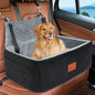 Dog Car Seat for Large Medium Dogs,Washable Pet CarSeat Under 55 lbs or 2 Small Dogs,Dog Booster Seat Travel Bed with Thick Cushion,2 Safety Leashes - color: Black/grey