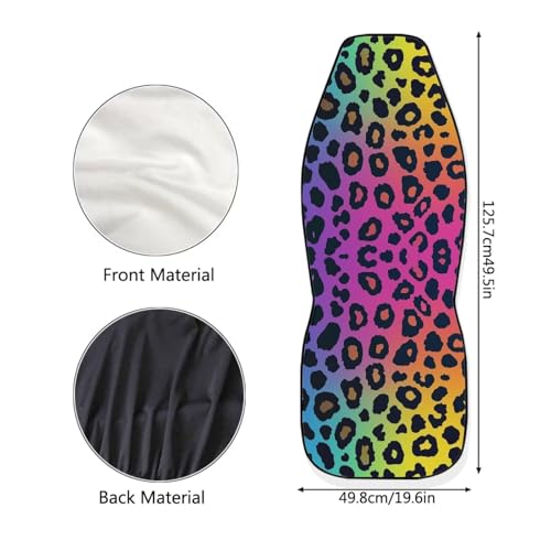 Gradient Leopard Print Car Seat Covers Set of 2 Automobile Front Seat Covers for SUV Trucks Chairs Vans Auto - color: Gradient Leopard