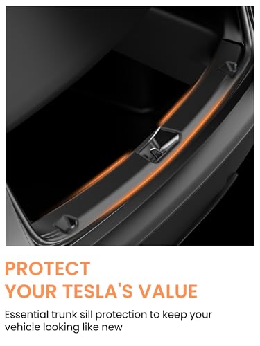 2025 2026 Tesla Model Y Juniper Rear Bumper Protector, TPE Trunk Sill Cover Guard, Interior Accessory for Model Y Juniper Cargo Area Protection