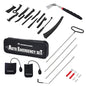 26PCS Car Tool Kit with Stainless Steel Assorted 5th Wheel Pin Puller,68 inches Long Distance Puller Hook, Air Wedge and Magnetic Pickup Tool with Flashlight