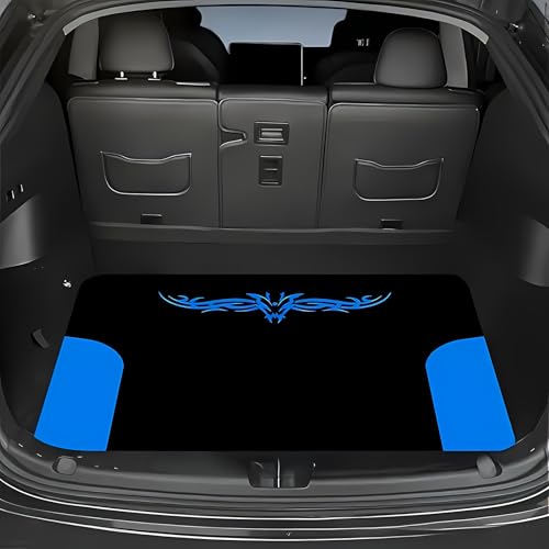 Universal Car Trunk Mat, All Weather Trunk Protection Cargo Liner, Stylish Vehicle Interior Accessories, Durable Cargo Mat Rear Trunk Line Suitable for Most Car (Fashion Blue Lines, 29" x 39") - color: Fashion Blue Lines
