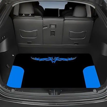 Universal Car Trunk Mat, All Weather Trunk Protection Cargo Liner, Stylish Vehicle Interior Accessories, Durable Cargo Mat Rear Trunk Line Suitable for Most Car (Fashion Blue Lines, 29" x 39") - color: Fashion Blue Lines