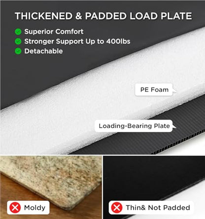 MADE 4 PETS Dog Car Seat Cover for Back Seat - Back Seat Extender for Dogs, Holds 400lbs, Waterproof & Non-Slip Dog Hammock for Car, 8-Layer Hard Bottom with PE Foam, Easy to Install & Clean
