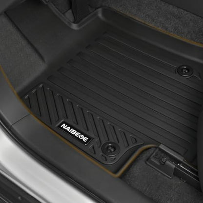 Naibeve Floor Mats for 2014-2019 Toyota Highlander 7 Seats (2nd Row Captain Seats) - All Weather Custom Fit for Highlander Floor Mats & Trunk Mat with Backrest Mats Waterproof Interior Accessories - size: 7)Highlander 7 Passenger|2014-2019