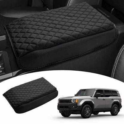 Shademax Center Console Cover for Toyota Land Cruiser Prado LC250 2024 2025 2026 Accessories, Prado LC250 Armrest Cover Cushion Pad Console Armrest Seat Box Protector PU Leather Anti-Scratch Black - size: Size for Toyota Land Cruiser Prado LC250 2024-2026