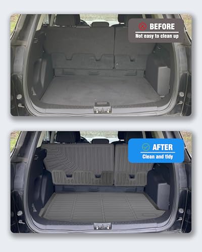 Cargo Liners Backrest Mat for Ford Escape Accessories 2013-2019 with Hook&Loop Rear Trunk Mat Rear Seat Back Cover Protector All Weather Anti-Slip Split Dog Liner 5 PCS