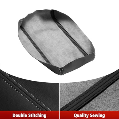 KBH Center Console Armrest Cover Upholstery for Toyota Camry 2012-2017, Vinyl Leather, Middle Console Replacment Covering, Black-Gray Stitch (Leather Part Only) - color: Black-Gray Stitch, size: Camry 2012-2017
