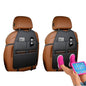 2 Pack Seat Back Protector - Leather Kick Mat with Storage Pockets, Front & Back Seat Cover for Kids -Large Capacity Car Seat Organizers and Storage for Child, Splashproof & Easy Clean