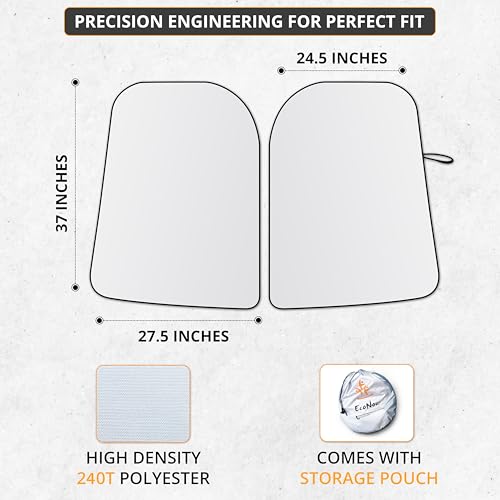 EcoNour Tesla Windshield Sun Shade for Model 3/Y 2017-2026, Foldable Front Window Sunshade Heat & UV Blocker for Tesla Interior Accessories - size: Custom Size - Tesla Model-3 & Model-Y
