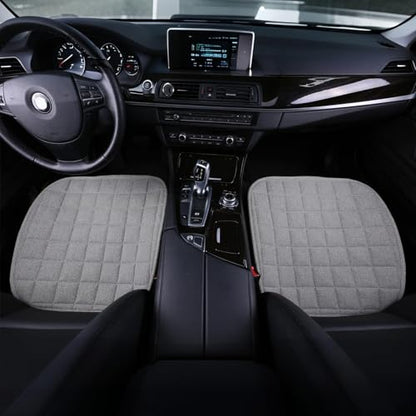 Linen Seat Cover for Car,2 Pack Bottom Seat Covers for Trucks, Car Seat Cushion,Pads,Mat,Protector Universal Fit Most Automotive[Gray Front Seat] - color: 2 Pack Grey
