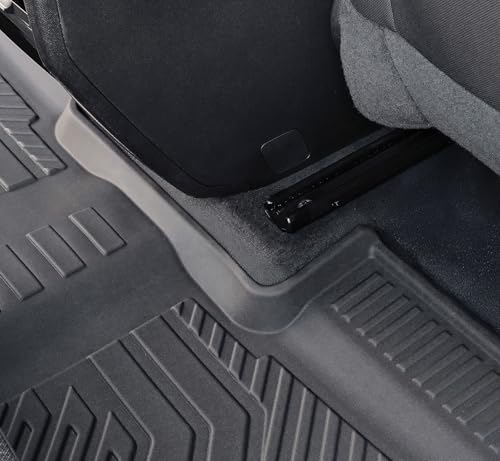 Floor Mats Set for 2024-2026 Chevy Traverse & GMC Acadia & 2025-2026 Buick Enclave, with 2nd Row Kick Mats, Only for 7 Seats Captain Chairs, All Weather TPE Cargo Liner Door Sill Accessories