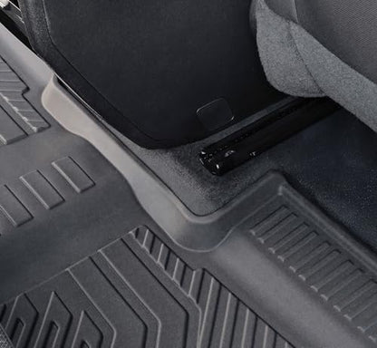 Floor Mats Set for 2024-2026 Chevy Traverse & GMC Acadia & 2025-2026 Buick Enclave, with 2nd Row Kick Mats, Only for 7 Seats Captain Chairs, All Weather TPE Cargo Liner Door Sill Accessories