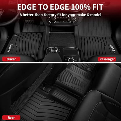 LASFIT Floor Mats for Mercedes Benz GLE 2016-2019 & ML Class 2012-2015 350/400 /63 AMG S, All Weather TPE Floor Liners Custom Fit GLE & ML Car Mats, 1st & 2nd Row, Black - size: 1) For Benz GLE | 2016-2019 | 1st & 2nd Row