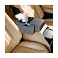 Car Center Console Armrest Pillow, 5-in-1 Armrest Box Cover with Cup Phone Holder & Storage Pocket Tissue Box, Multifunctional Auto Middle Console Arm Rest Protector, Universal Fit (Gray) - color: Gray