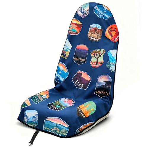 NNG 2 PCS Front Waterproof Car Seat Towel Covers, Sweat Seat Protector for Cars and SUVs with Headrest Cover and Fixed Hooks for Use After Gym, Beach, Swimming, and Outdoor Activities