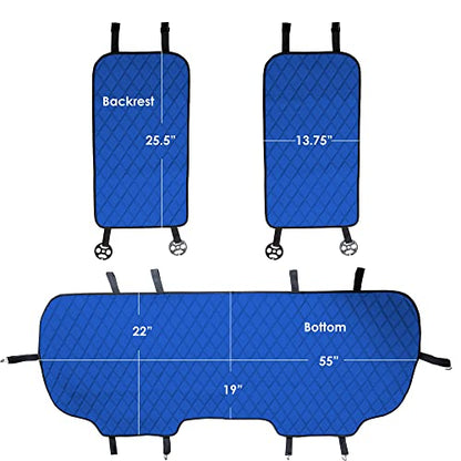 FH Group Car Seat Cushion Neosupreme Automotive Seat Cushions - Universal Fit, Rear Car Seat Cushion, Car Seat Cushions With Non-slip Silicone Backing for SUV, Sedan, Van Rear Set Blue - color: Blue, style: Rear Bench