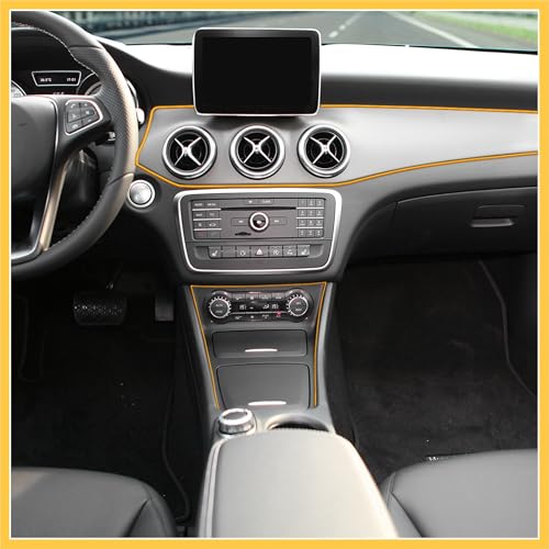 Car Interior Trim Strip Line Door Edge Seal Protector Yellow 5m 16.4ft Auto Replacement Parts