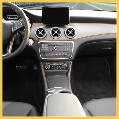 Car Interior Trim Strip Line Door Edge Seal Protector Yellow 5m 16.4ft Auto Replacement Parts