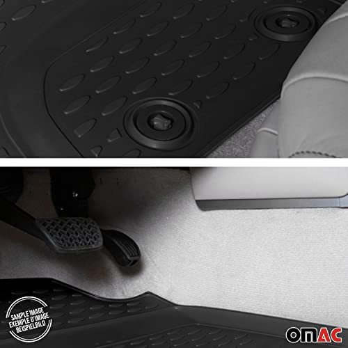 OMAC Floor Mats for Lexus RX350 2013-2015 Car Mats All Weather 3D Custom Fit Rubber Mat Waterproof Odorless TPE Floor Liners Laser Measured Non-Slip (Black) - size: RX350 2013-2015 / Black, style: Floor Mats