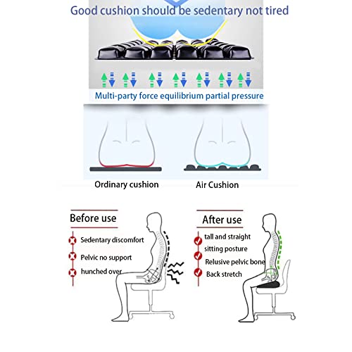 Inspiratory Cover air Cushion with Zippered Fabric Cover,Chair pad,Wheelchair Matress,Anti Bedsore,Elderly Matress,Relieve Driver and sedentary Individuals Stress and Pain,Pressure Relief Cushions.