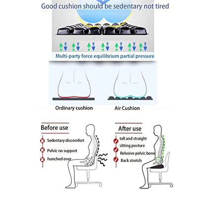 Inspiratory Cover air Cushion with Zippered Fabric Cover,Chair pad,Wheelchair Matress,Anti Bedsore,Elderly Matress,Relieve Driver and sedentary Individuals Stress and Pain,Pressure Relief Cushions.