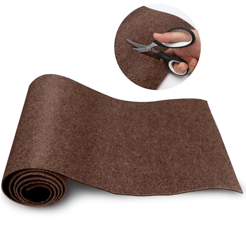 Cat Scratch Mat 120 "x15.8, Cat Scratch Sofa Furniture Protector, Trimmable Self-Adhesive Cat Scratch Pad for Decorating Cat Towers, DIY Cat Tree Shelf, Walls and Climbing Frames (Brown) - color: Brown