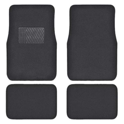 BDK MT-120-CC Interlock Car Floor Mats-Secure No-Slip Technology for Automotive Interiors Inter-Locking Carpet, 4 Piece, Charcoal - color: Charcoal