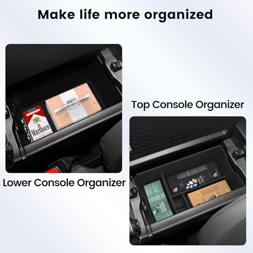 2026 RAV4 Console Organizer Compatible with [2PACK] 2026+ Toyota RAV4 Center Console Organizer, for 2026 Toyota RAV4 Upper Console Tray and Lower Console Insert Tray