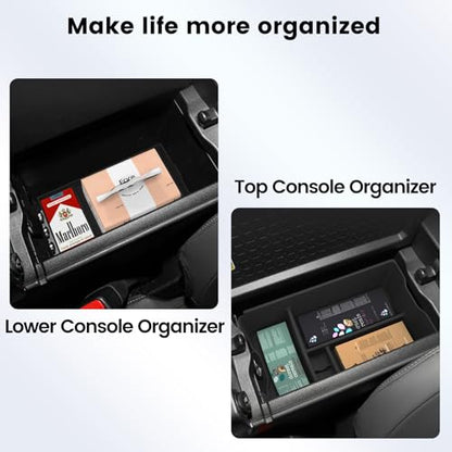 2026 RAV4 Console Organizer Compatible with [2PACK] 2026+ Toyota RAV4 Center Console Organizer, for 2026 Toyota RAV4 Upper Console Tray and Lower Console Insert Tray