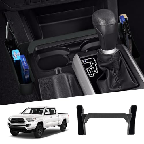 Autorder Gear Shift Organizer for 2016-2020 2021 2022 2023 Toyota Tacoma Accessories Center Console Organizer Gear Shift Organizer Insert Tray with Anti-Slip Mat - size: 2016-2023 Toyota Tacoma