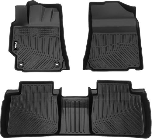 VIWIK Floor Mats for Toyota Camry 2012-2017 All Weather Protection Custom Full Set Liners Include 1st and 2nd Row Front & Rear Black Car Liners TPE - style: Fit for 2012-2017 Toyota Camry