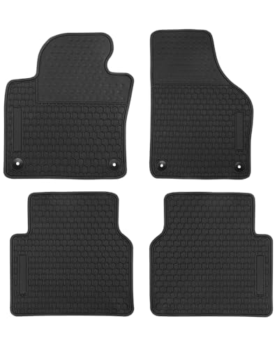 Car Floor Mats Custom Fit for Volkswagen Tiguan 2017 2016 2015 2014 2013 2012 2011 2010 Odorless Washable Heavy Duty Rubber (All Weather) Floor Liners
