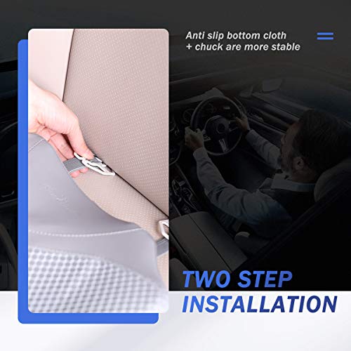 Car Seat Cushion, Comfortable Memory Foam Cushion for Driving, Auto Heightening Wedge Cushion for Sciatica Tailbone Pain Relief (Gray)