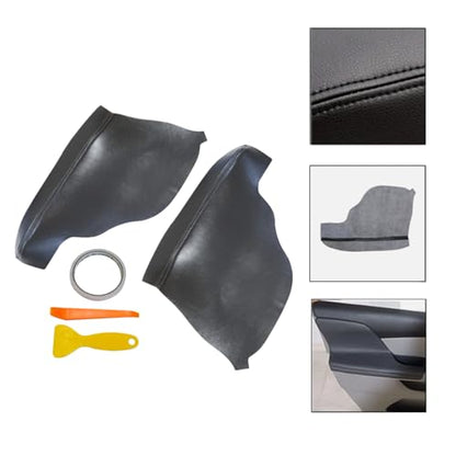 FZJDSD 2pcs Dark Gray Auto Door Panel Armrest Cover Replacement Compatible with Honda Odyssey 2011 2012 2013 2014 2015 2016 2017 Microfiber Leather Car Door Armrest Replacement Anti-Scratch - color: Gray