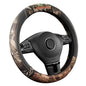 Mossy Oak Full Camo Steering Wheel Cover - Made from Premium Leather, Universal Fit for 14 1/2 to 15 inches - Official Licensed Product - Gray Color - color: Gray