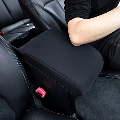Compatible with Toyota Tacoma Accessories 2016-2022 2023 Center Console Armrest Cover,Customized Black Neoprene Center Console Protector