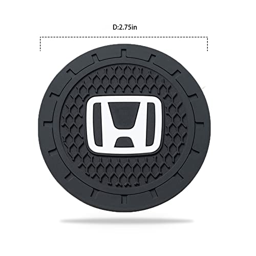 Car Cup Holder Coaster for Honda Series Cupholder Coaster Interior Accessories 2.75in 2Pack - color: Black-10