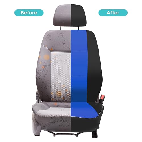 FH Group Car Seat Covers Three-Row 7 Seater Neoprene Waterproof Car Full Set Seat Covers, Airbag Ready and Split - Fit Most Car, Truck, SUVs, & Vans (Blue/Black) - color: Blue, style: 3 Row 7 Seater