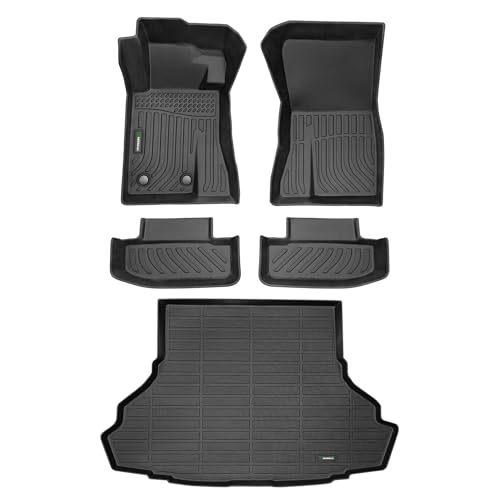 ANBINGO®Floor Mats for Ford Mustang 2015-2025(Cargo w/o Subwoofer Box),for Ford Mustang Car Weather Mat All Weather Mats TPE Car Matt Rugs Rubber Trunk Carpet - size: Full set for Ford Mustang 15-25