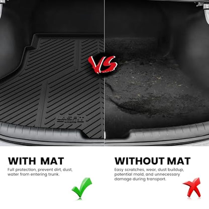LASFIT Cargo Mat for Hyundai Elantra 2026 2025 2024 2023 2022 2021 & Elantra N 2022-2026, All Weather TPE Custom Fit Elantra & Elantra N Trunk Mat, Black