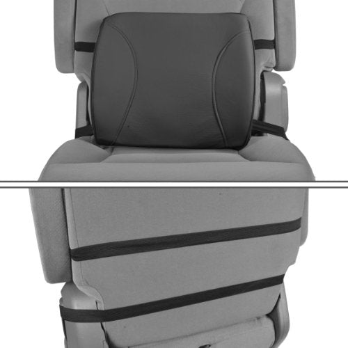 BDK BS-300-BK Durable Foam Lumbar Support 3D Balanced Firmness Cushion-Lower Back Pain Relief-Best for Office Chair, Car Seat, Recliner, Black - color: Black