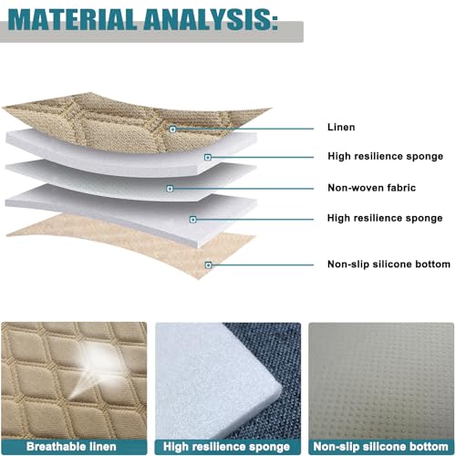 West Llama Linen Front Car Seat Cover Protector Anti-Slip Bottom Seat Cover Fits 95% of Vehicles,Wrapping Around The Bottom,Diamond Pattern(Beige-1Pcs) - color: Diamond Pattern-Beige, size: 1 Piece Linen